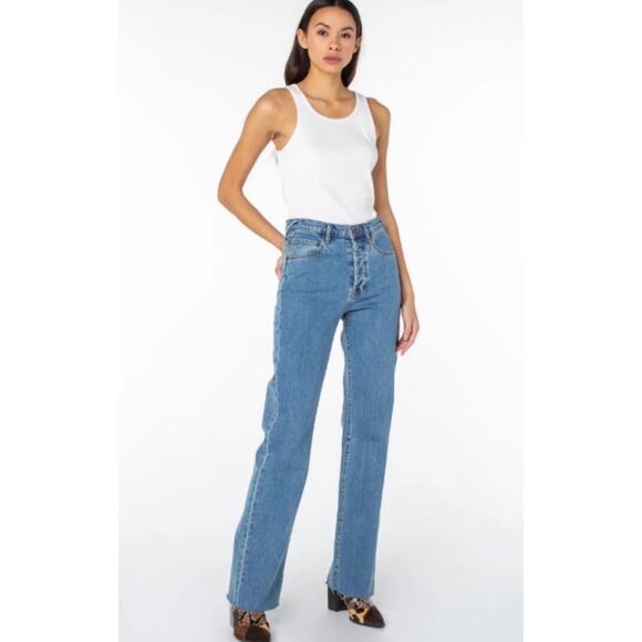 Serra By Joie Rucker Denim - Serra by Joie Rucker the Stevie Jeans Ultra High Rise Retro Flare Yaya Blue 27